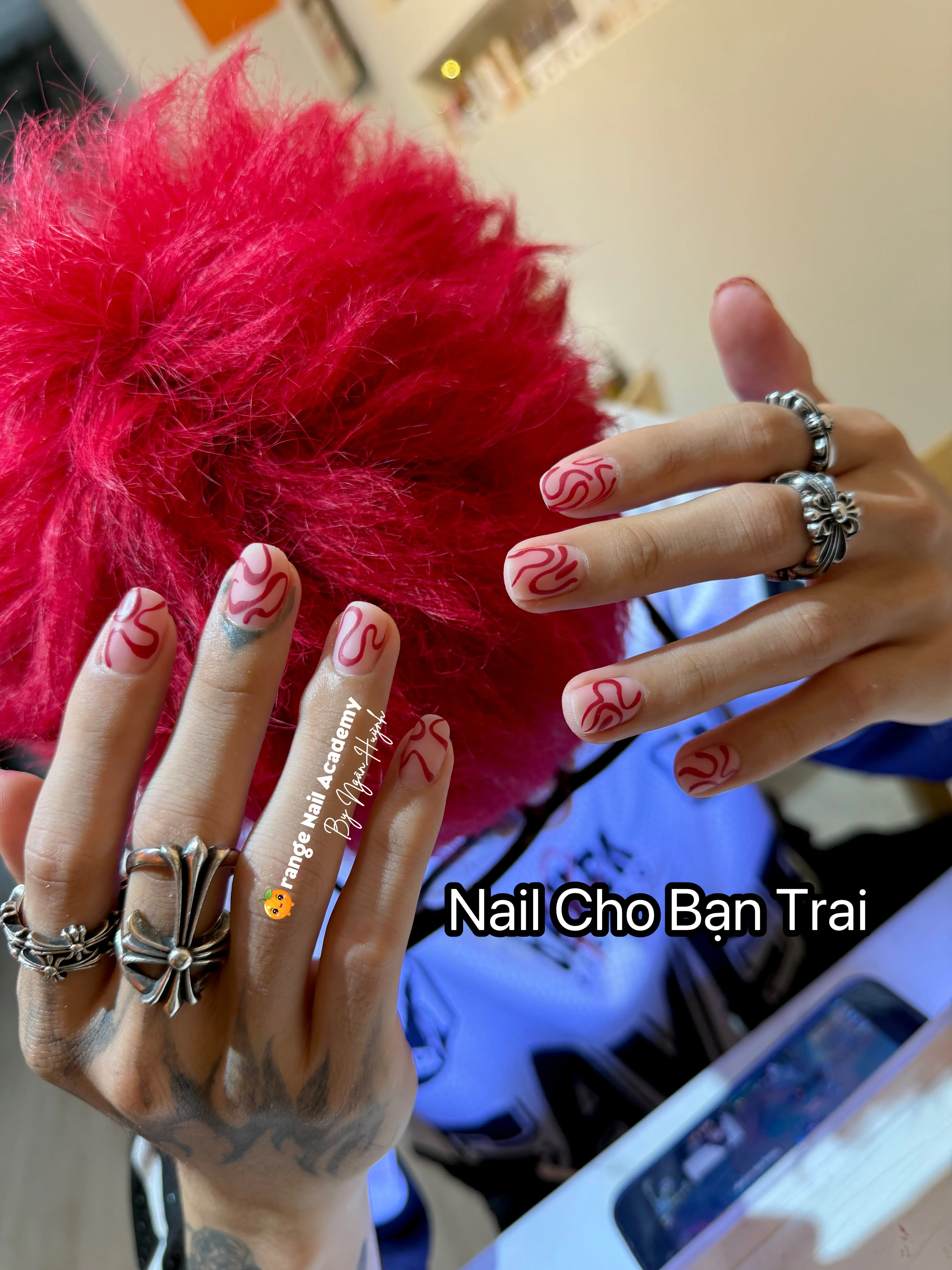 Beauty tools and nail styling mood
